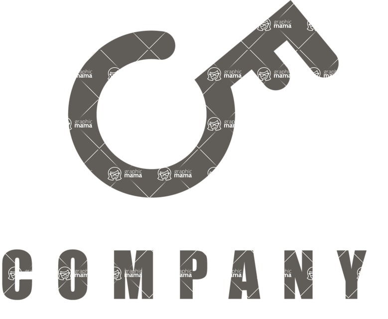 Business Logo Templates - vector graphics in a pack from GraphicMama - Security Business Company Logo Design - Black and White